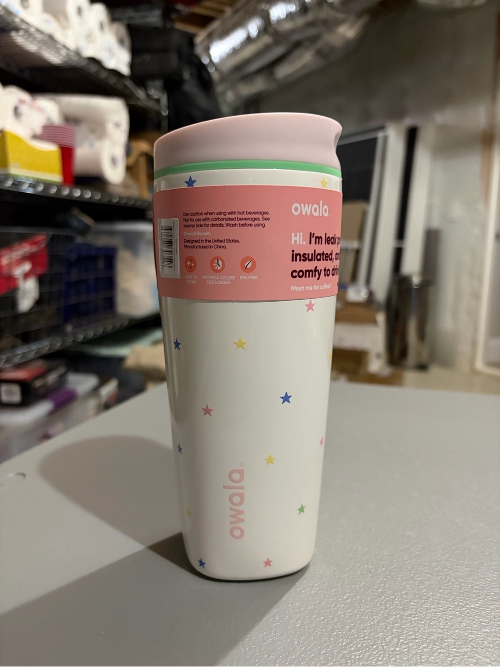 Owala 20oz SmoothSip Slider Limited Edition “Give Me the Tea” w/Ceramic interior